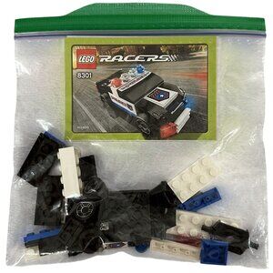 LEGO 8301 Tiny Turbos Racers Urban Enforcer Police Cruiser Car Complete Manual